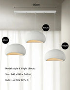 Minimalist White Resin Pendant Light for Dining Room