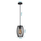 Industrial Iron Geometric Pendant Light for Dining