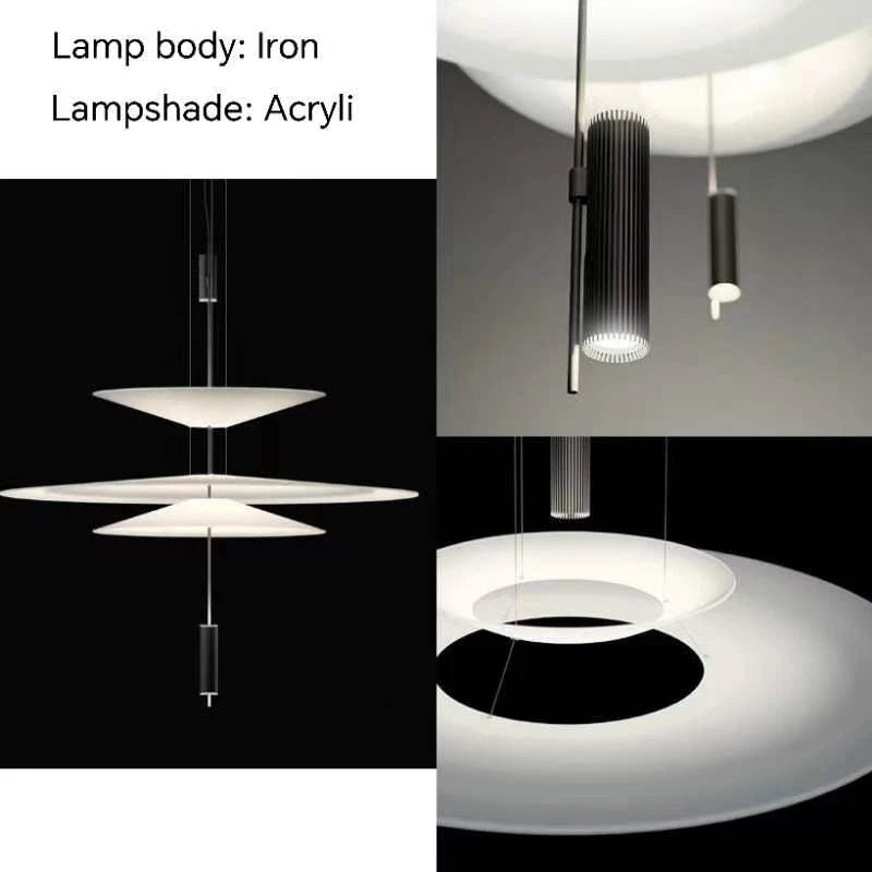 Minimalist Acrylic Iron Pendant Light for Dining