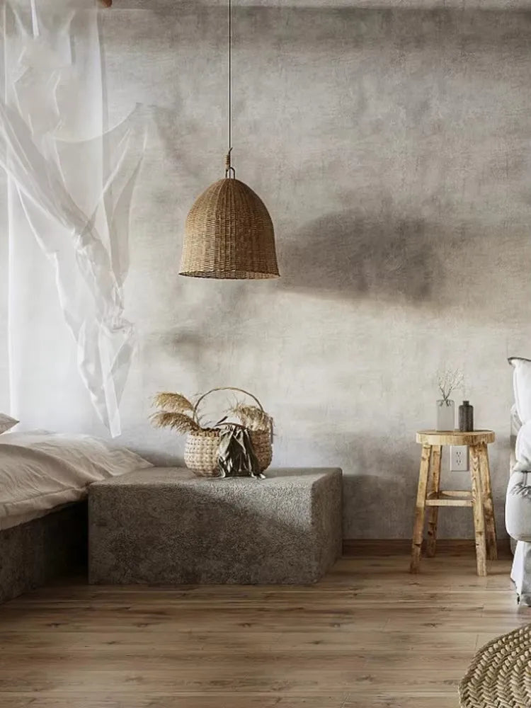 Lámpara Colgante Wabi Sabi de Bambú para Espacios Zen