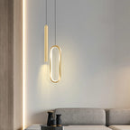 Lámpara colgante de hierro minimalista para dormitorio y comedor