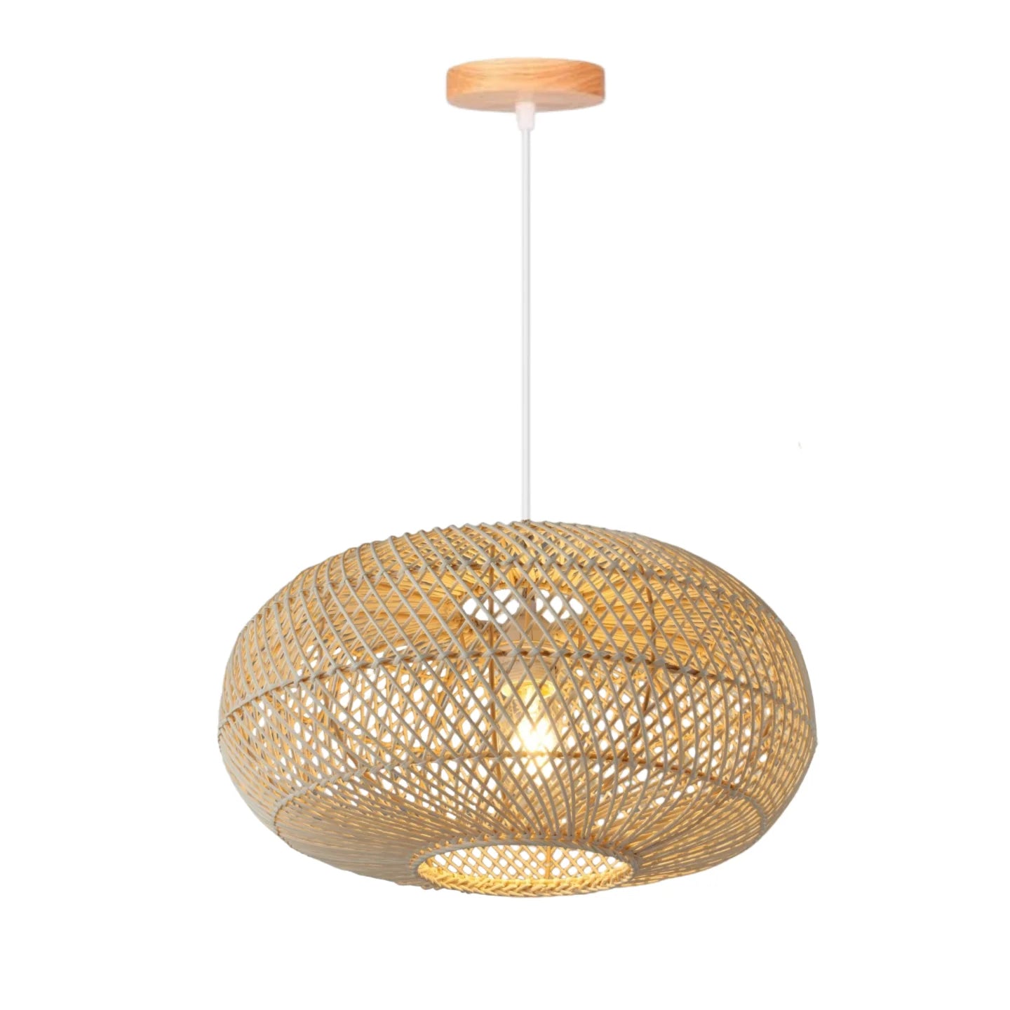 Bohemian Bamboo Rattan Pendant Light for Dining