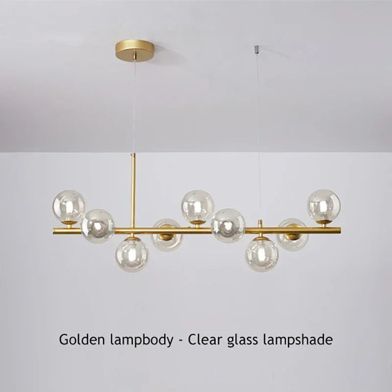 Lámpara Colgante Nórdica de Cristal de Burbujas para Comedor