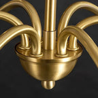 Lámpara de araña de cristal dorado retro - Lámpara para comedor