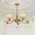Lámpara Colgante de Bola de Cristal Estilo Retro, Candelabro de Hierro