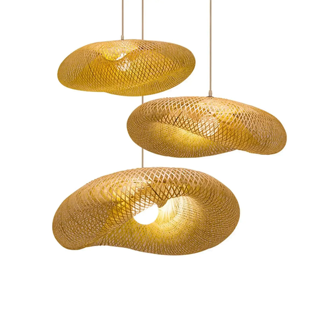 Bohemian Bamboo Rattan Pendant Light Woven