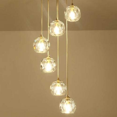 Crystal Glass Pendant Light for Dining Room