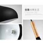 Modern Macaron Aluminum and Wood Pendant Light in Seven Colors for Kitchen
