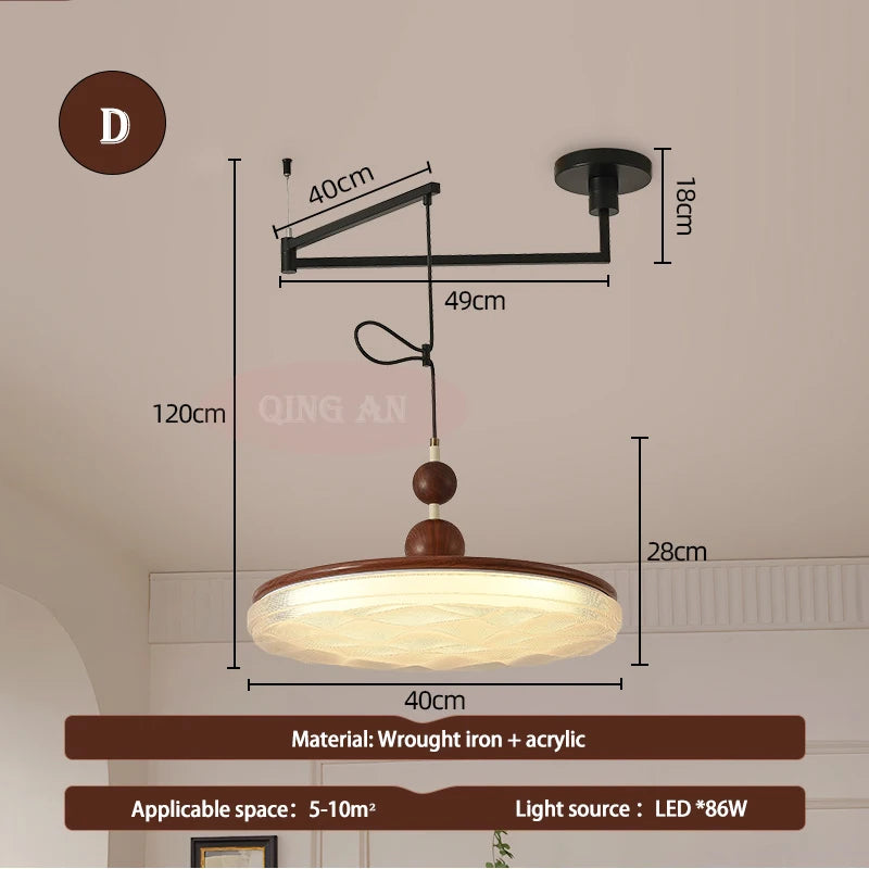 Lámpara Colgante Retro de Hierro con Pantalla de Cobre