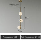 Minimalist Iron Glass Pendant Light for Living Room
