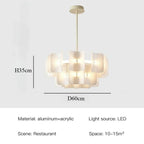 Nordic Fabric Pendant Light with Textured Shade