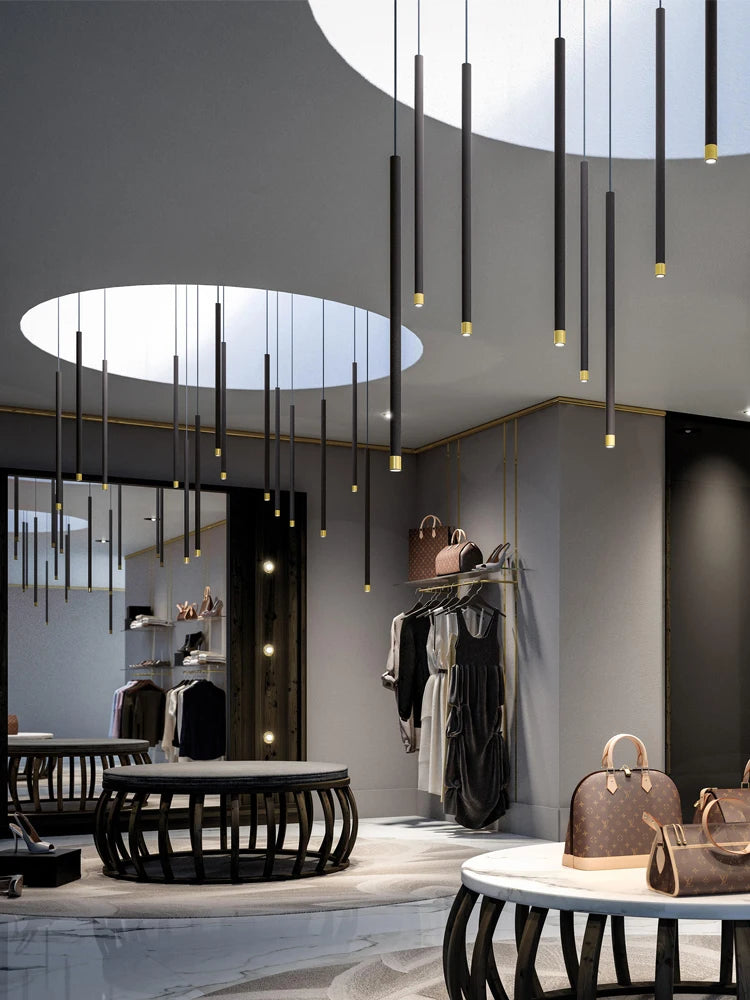 Minimalist Wood Pendant Light for Staircase