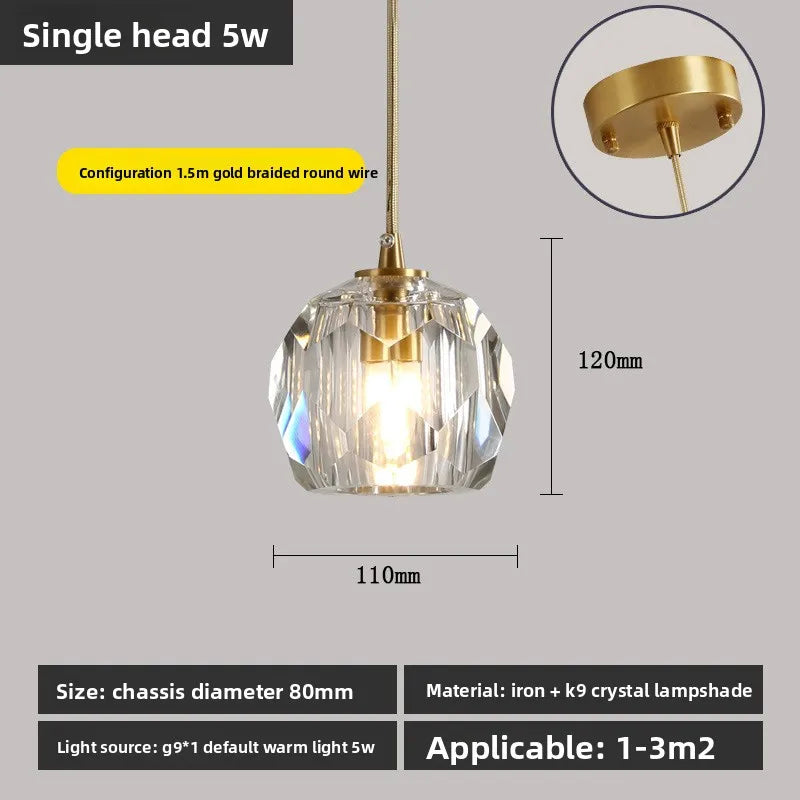 Lámpara Colgante de Cristal para Comedor
