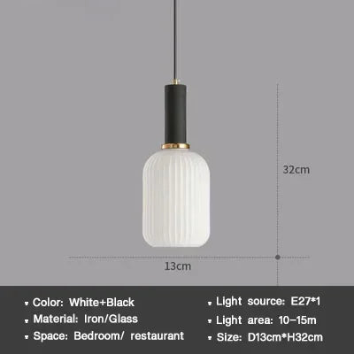 Vintage Striped Glass Pendant Light in Green Gray and Amber for Kitchen Island