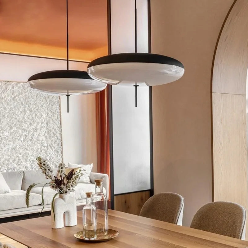 Lámpara colgante de cristal minimalista para comedor
