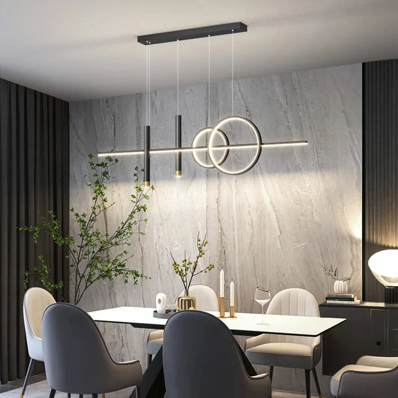 Lámpara colgante de hierro minimalista para comedor
