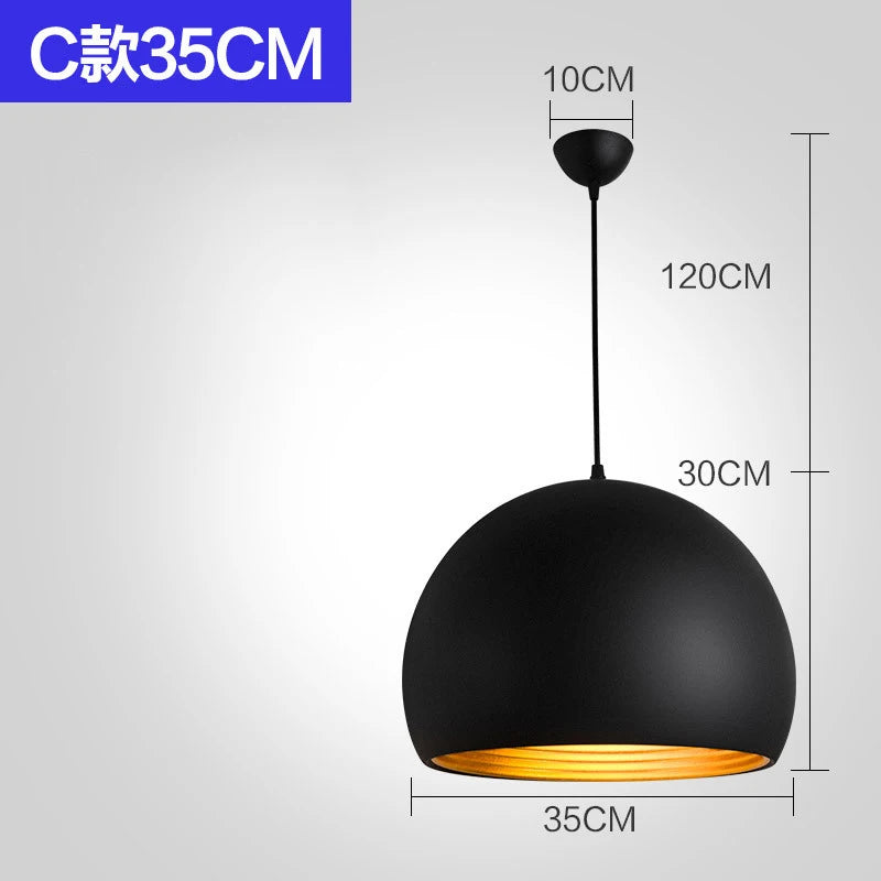 Industrial Black Iron Pendant Light for Dining