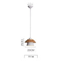 Nordic Wood and Macaron Metal Two Tier Pendant Light for Dining Nook