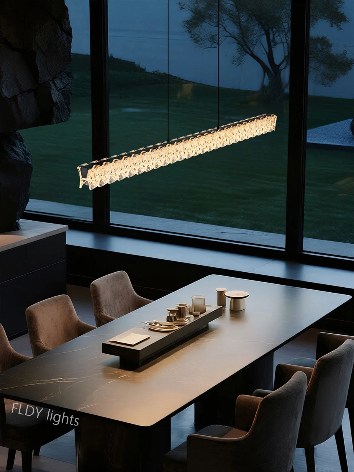 Minimalist Glass Pendant Light for Dining Room