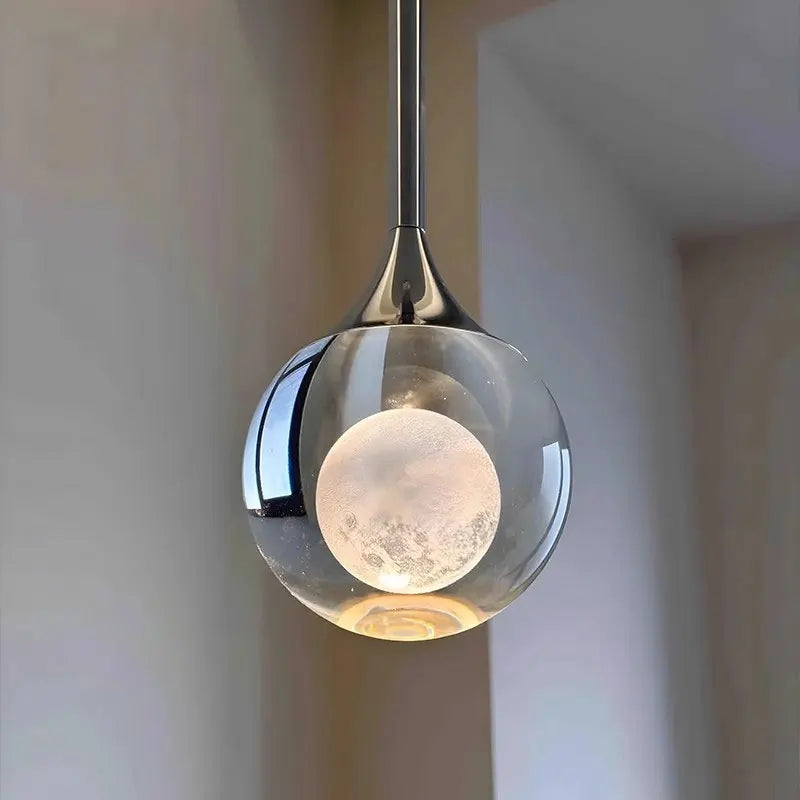 Minimalist Glass Pendant Light for Bedroom