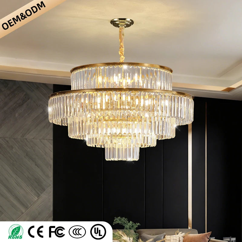 LED Crystal Chandelier - Luxury Dining Room Pendant