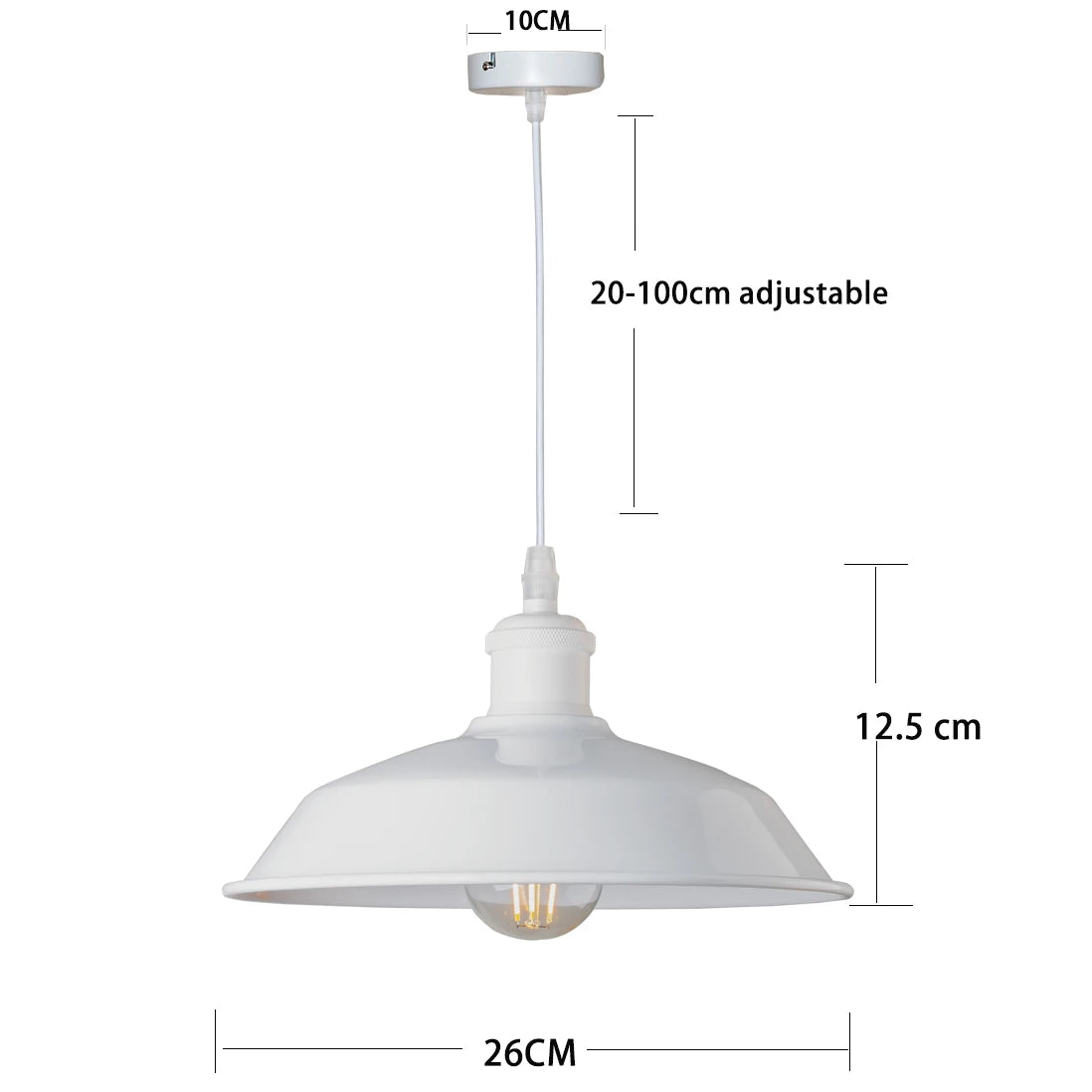 Industrial Gold Barn Dome Pendant Light for Kitchen Island and Cafe