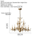 Vintage Iron Chandelier with Crystal Accents