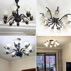 Vintage Iron Glass Pendant Chandelier Retro Loft