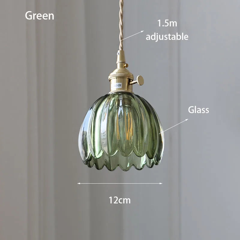 Retro Modern Glass Pendant Lamp with Twisted String Design
