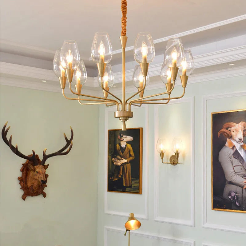 Modern Glass Chandelier Pendant Light