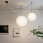 Minimalist Paper Ball Pendant Light for Bedroom
