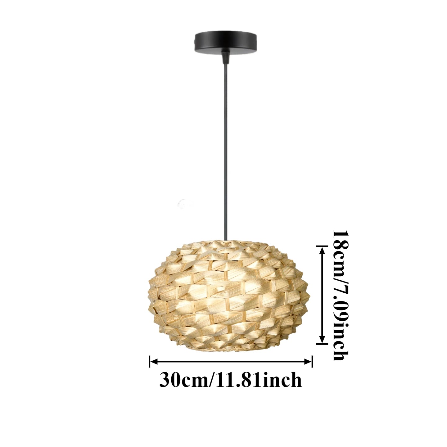 Bohemian Bamboo Rattan Pendant Light for Bedroom