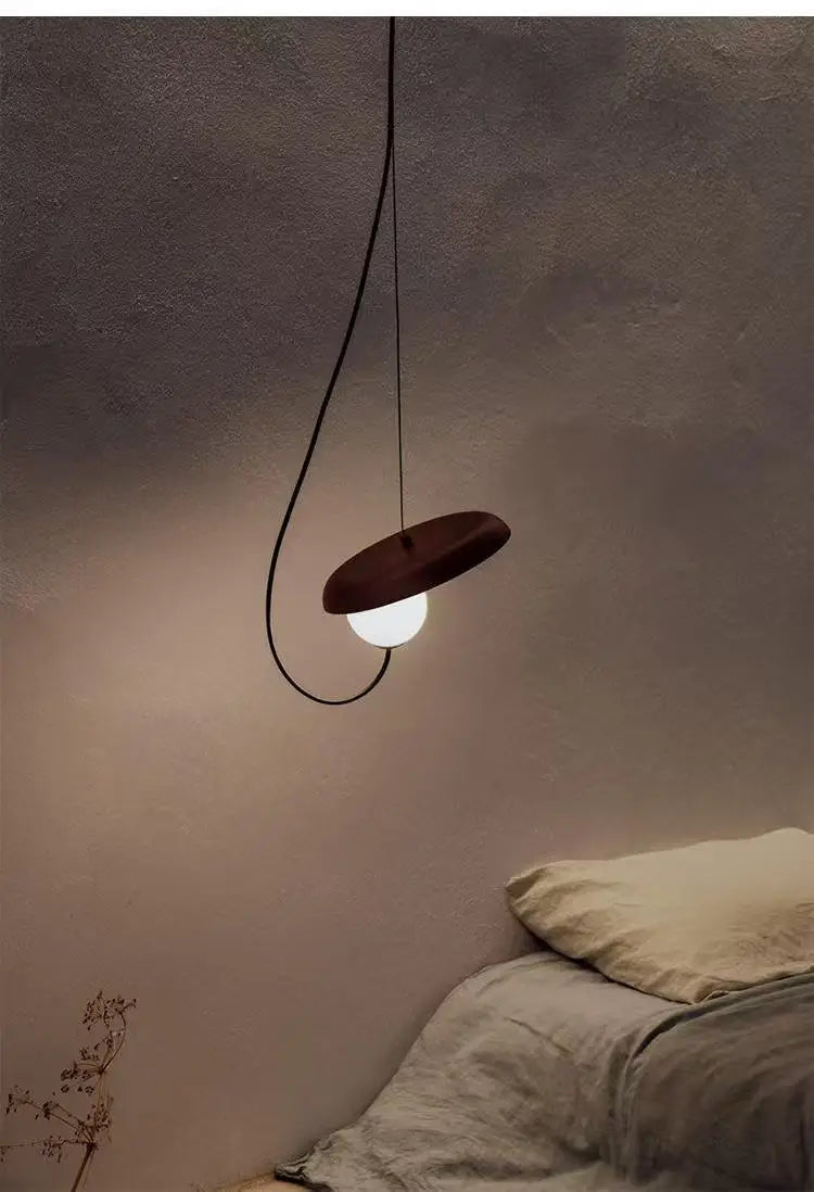 Nordic Wood Pendant Light for Bedroom Dining Room