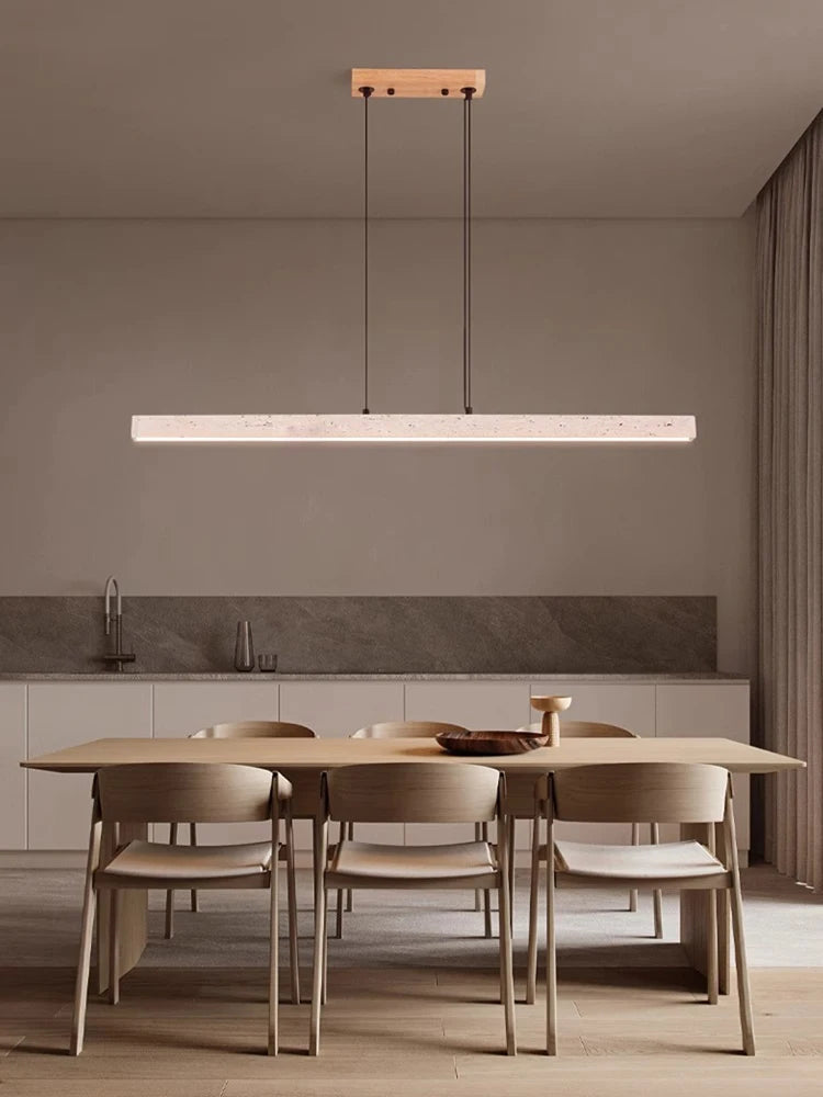 Minimalist Travertine Stone Pendant Light for Dining
