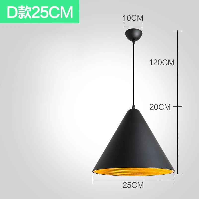 Industrial Black Iron Pendant Light for Dining