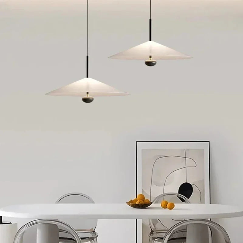 Lámpara colgante de cristal minimalista para comedor