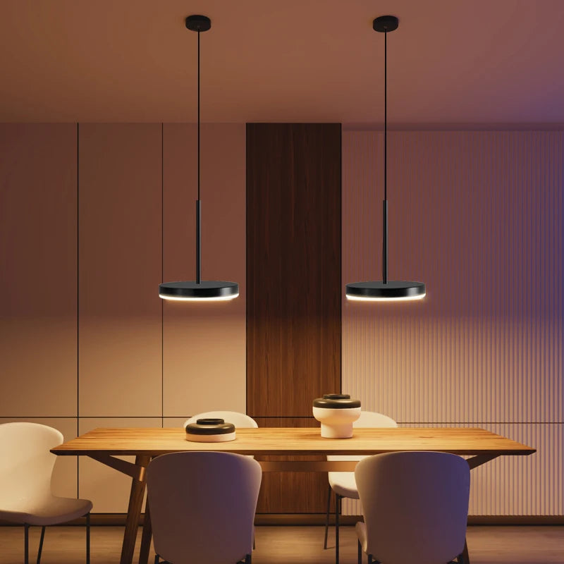 Lámpara colgante de hierro minimalista para comedor