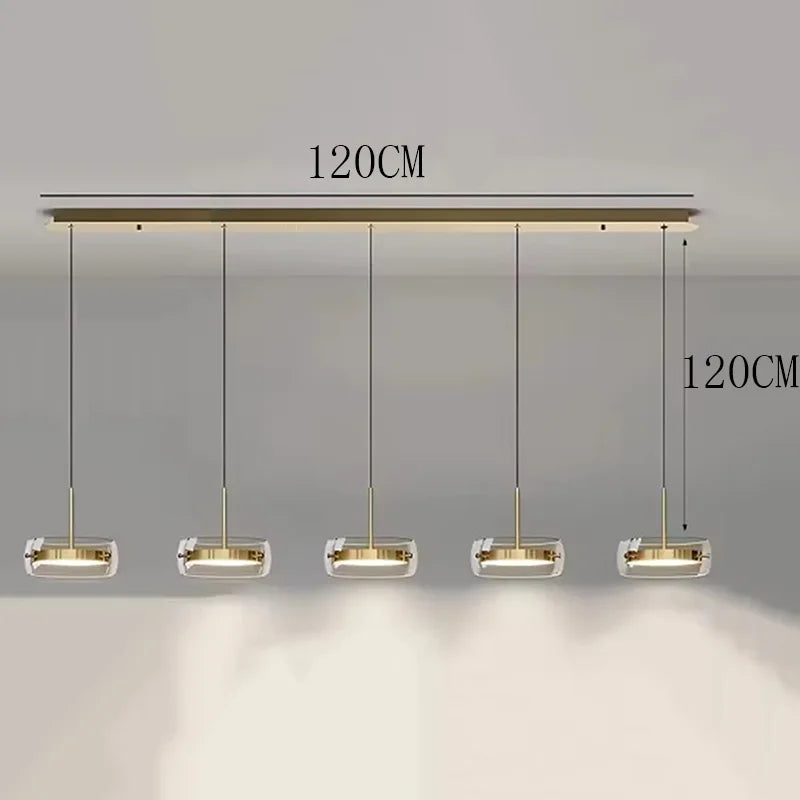 Lámpara Colgante Nórdica de Cristal para Comedor