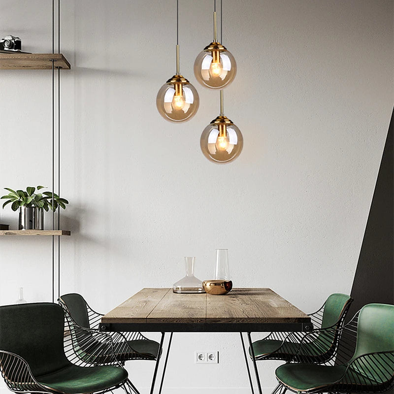 Nordic Glass Pendant Light for Dining Room