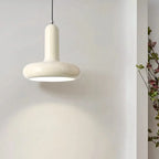 Bauhaus Glossy Mushroom Pendant Light in Five Cream Colors for Bedside