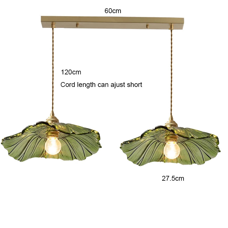 Vintage Flower Glass Pendant Light Collection with Brass Fitting for Bedroom