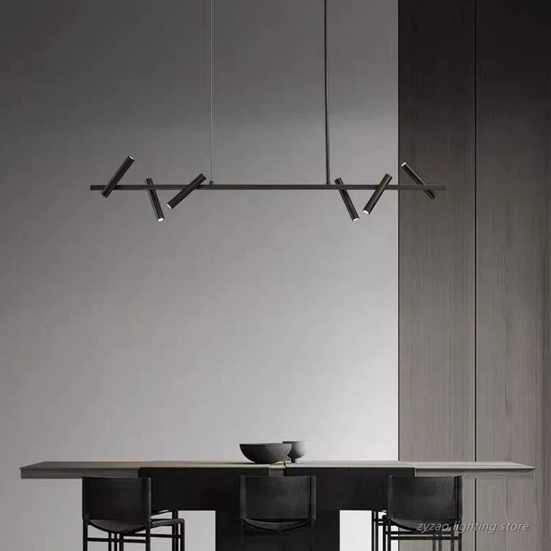 Minimalist Iron Pendant Light with Adjustable Spots