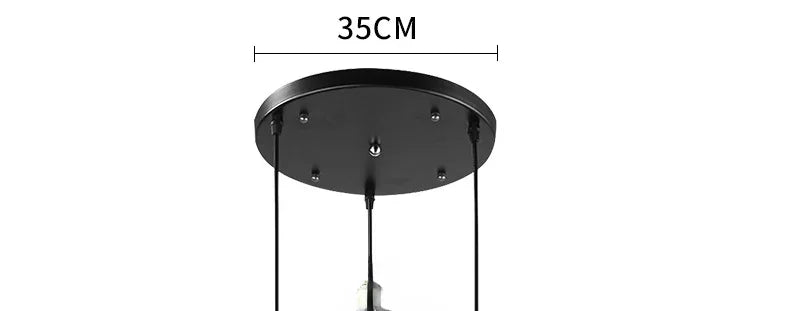 Industrial Clear Glass Pendant Light with Antique Brass Fitting for Bar