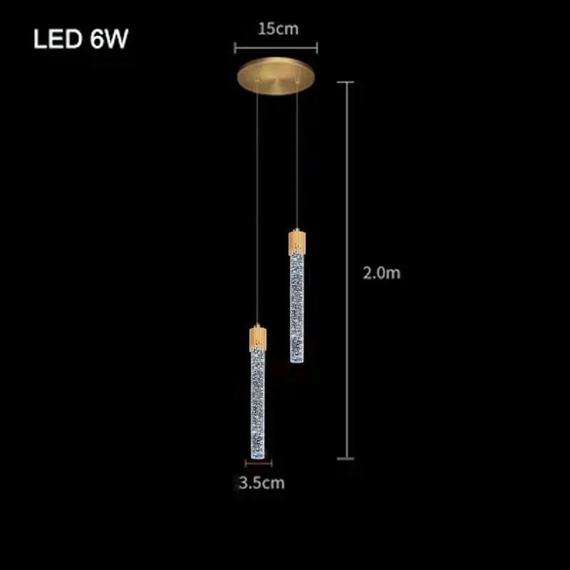 Nordic Crystal Glass Pendant Light for Dining Room