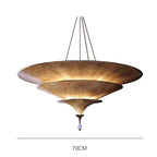 Lámpara colgante de madera estilo Wabi Sabi para comedor