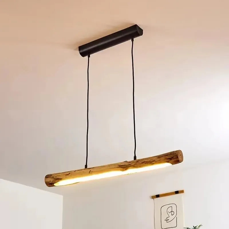 Nordic Wood Pendant Light - Minimalist Hanging Lamp