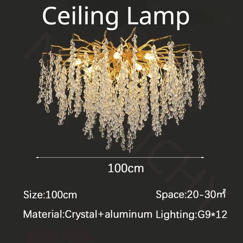 Modern Branch Crystal LED Chandelier Pendant