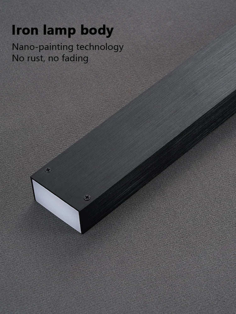 Lámpara Colgante Lineal de Hierro Minimalista para Comedor