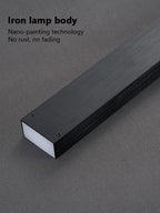 Lámpara Colgante Lineal de Hierro Minimalista para Comedor