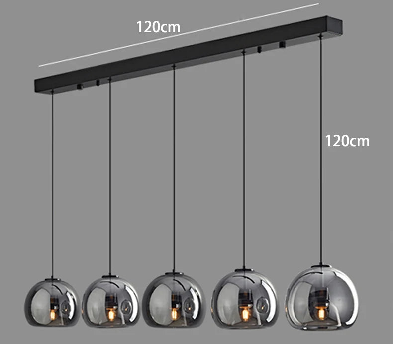 Lámpara Colgante Moderna de Cristal para Comedor